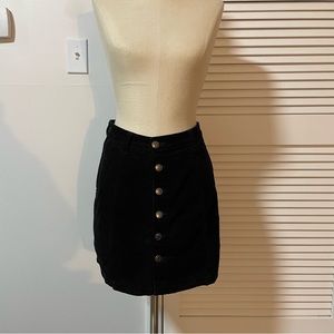 Corduroy button down skirt